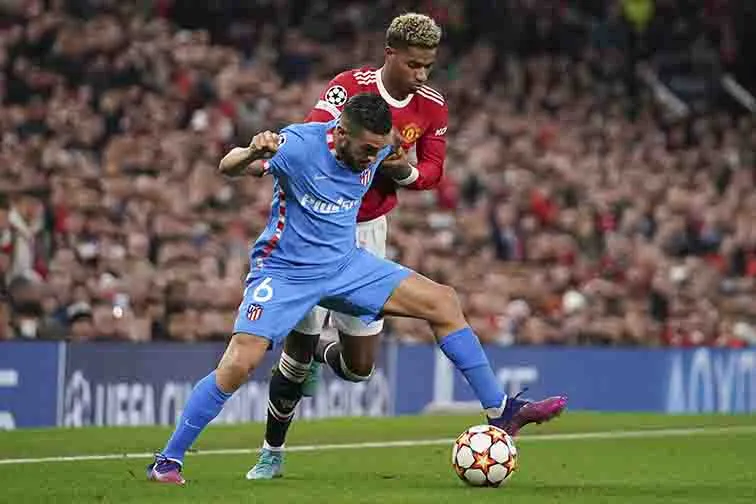 AP Koke durante la Vuelta contra el Manchester United