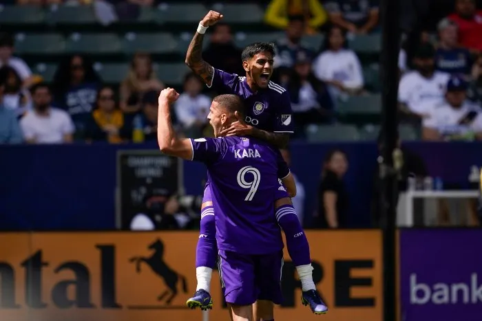 Facundo Torres en festejo con Orlando City
