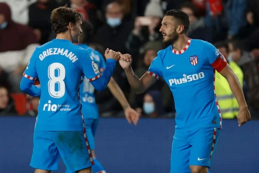 EFE Koke festejando su anotación