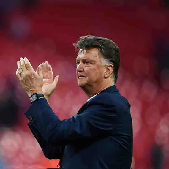 Van Gaal durante un partido