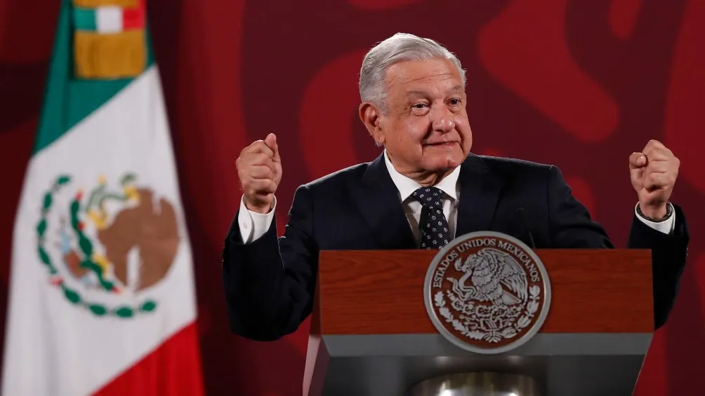 Andrés Manuel López Obrador en conferencia de prensa desde Palacio Nacional