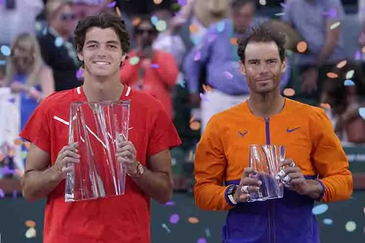 Nadal y Taylor Fritz después de la Final del Indian Wells