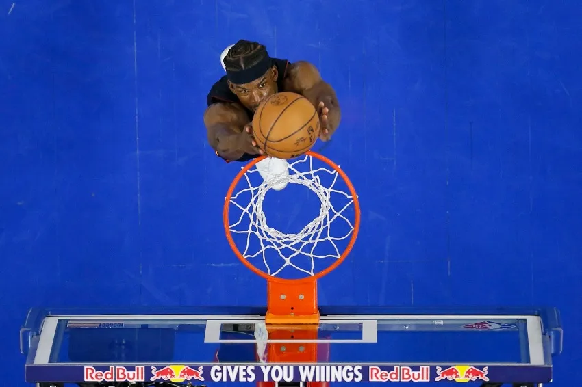 Jimmy Butler en un partido con Miami Heat
