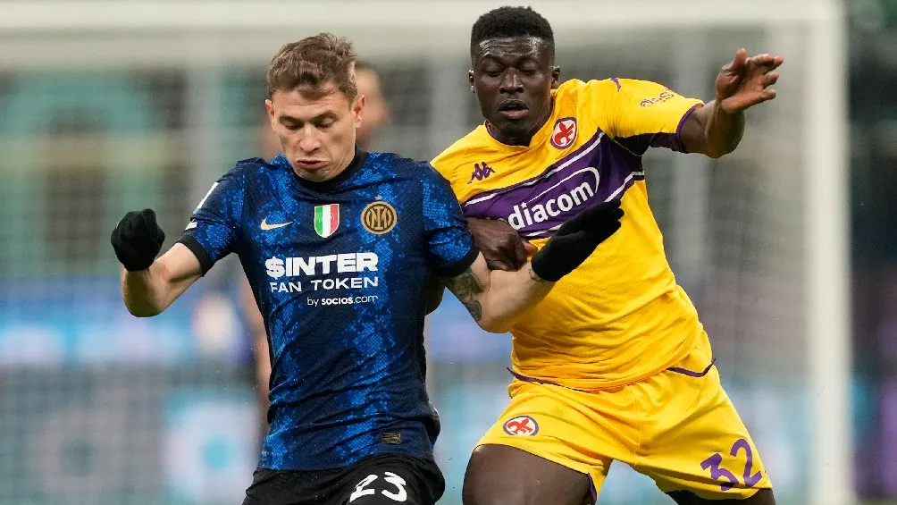 Inter Milan frente a Fiorentina durante partido de la Serie A