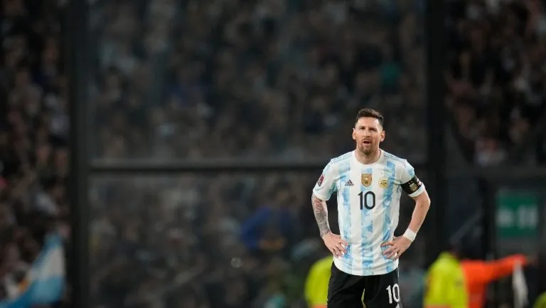 Messi en acción ante Venezuela