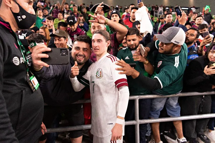 Marcelo Flores un un partido con la Selección Mexicana