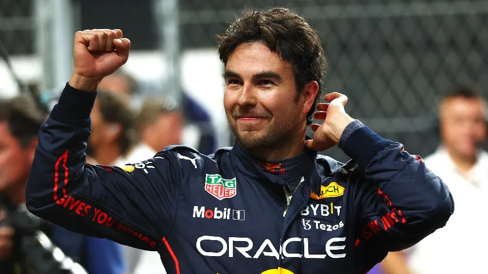 TWITTER | @REDBULLRACING Sergio 'Checo' Pérez festejando la pole position en Arabia Saudita