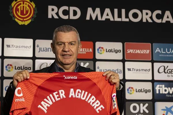 Javier Aguirre en su presentación como DT del Mallorca