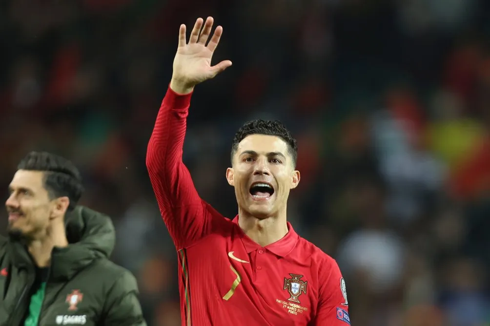 Cristiano Ronaldo en festejo con Portugal