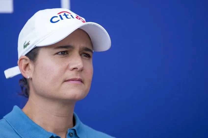 Lorena Ochoa en un evento de golf