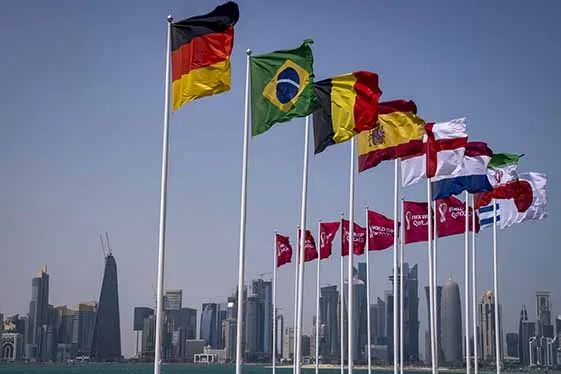 AP Paseo de banderas de los clasificados a Qatar 2022