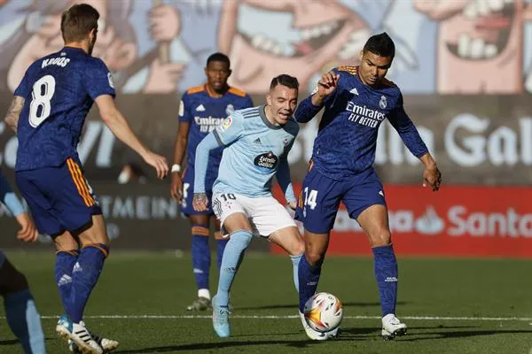 Iago Aspas en acción ante el Real Madrid