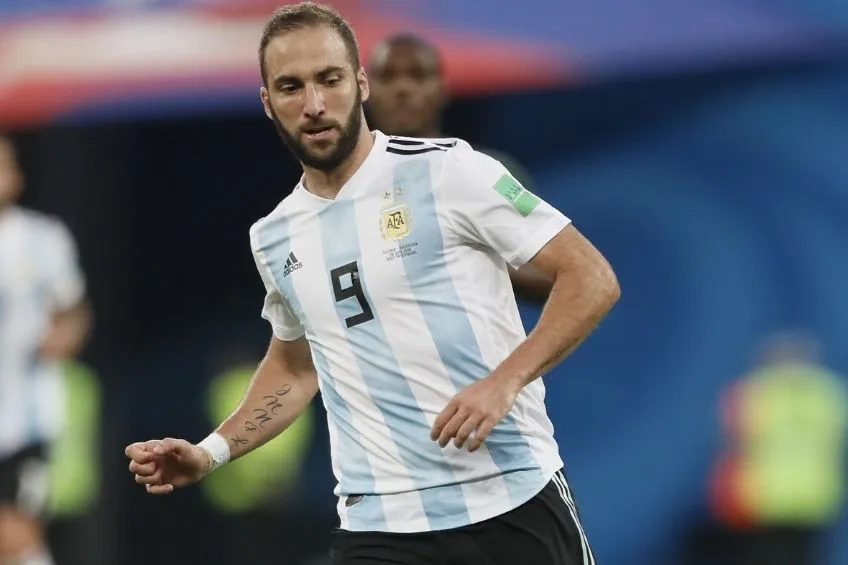 MEXSPORT Gonzalo Higuaín en un partido de Argentina