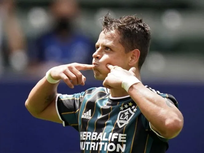 Chicharito en un partido del LA Galaxy