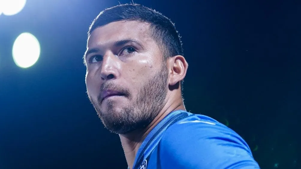 Escobar en un partido con Cruz Azul