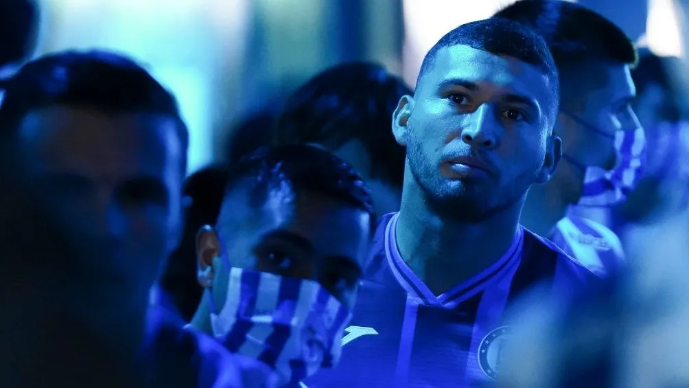 Escobar en un partido con Cruz Azul