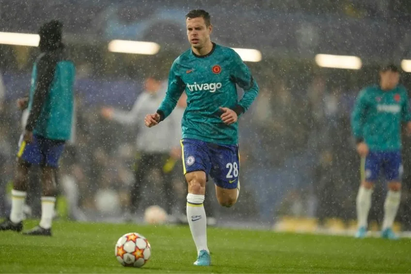 Azpilicueta previo a un partido del Chelsea