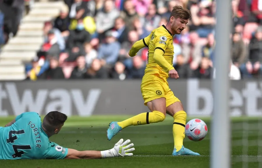 Timo Werner al anotar