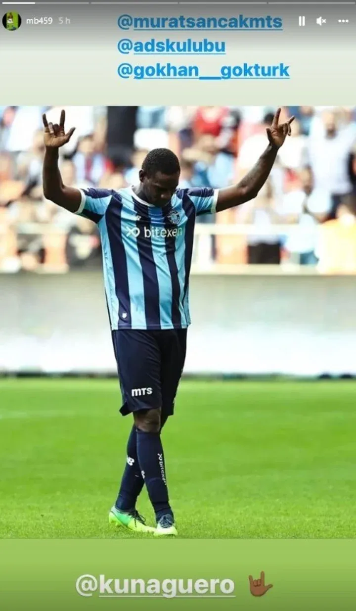 Mario Balotelli en festejo con el Adana Demirspor