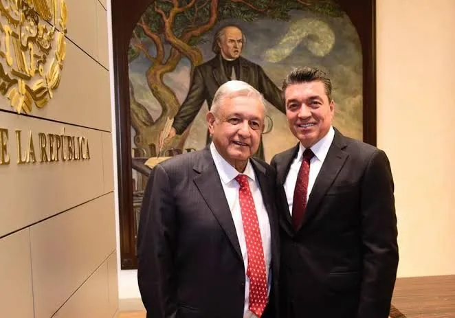 El gobernador Rutilio Escandón y Andrés Manuel López Obrador