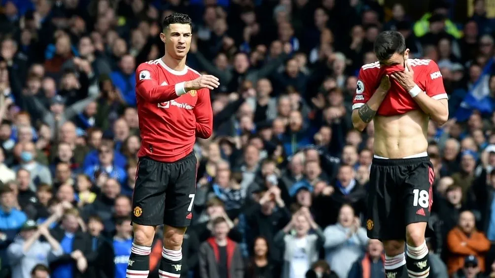 CR7 en un partido con el United