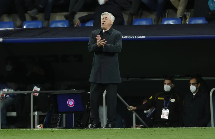 Ancelotti en el partido del Real Madrid