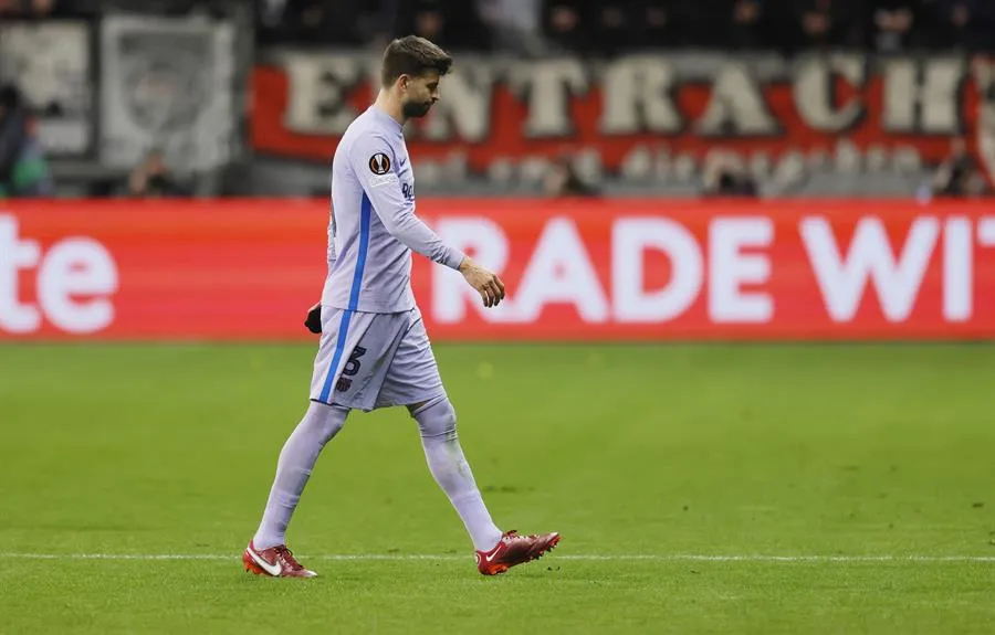 Gerard Piqué durante un partido con el Barcelona