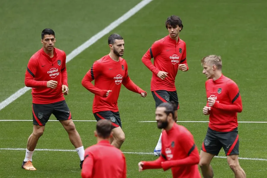 EFE Jugadores del Atlético en un entrenamiento