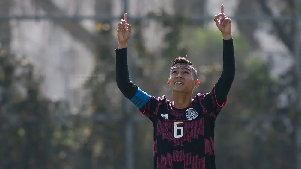 IMAGO7 Fidel Ambriz festejando gol con la Selección Mexicana Sub 20