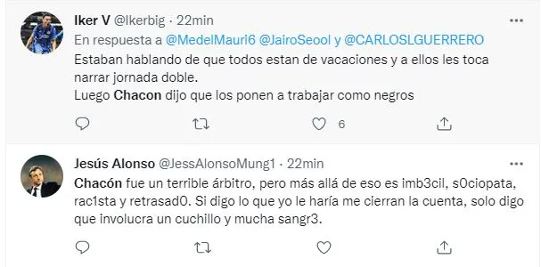 Chacón provocó enojo en redes sociales