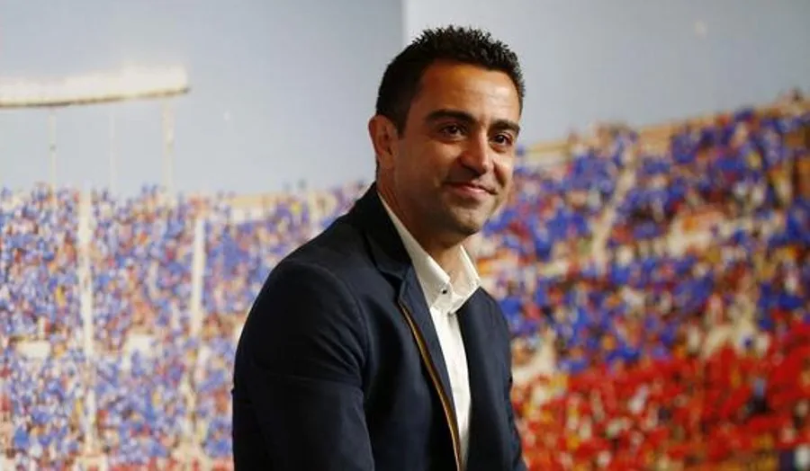 Xavi con el Barcelona