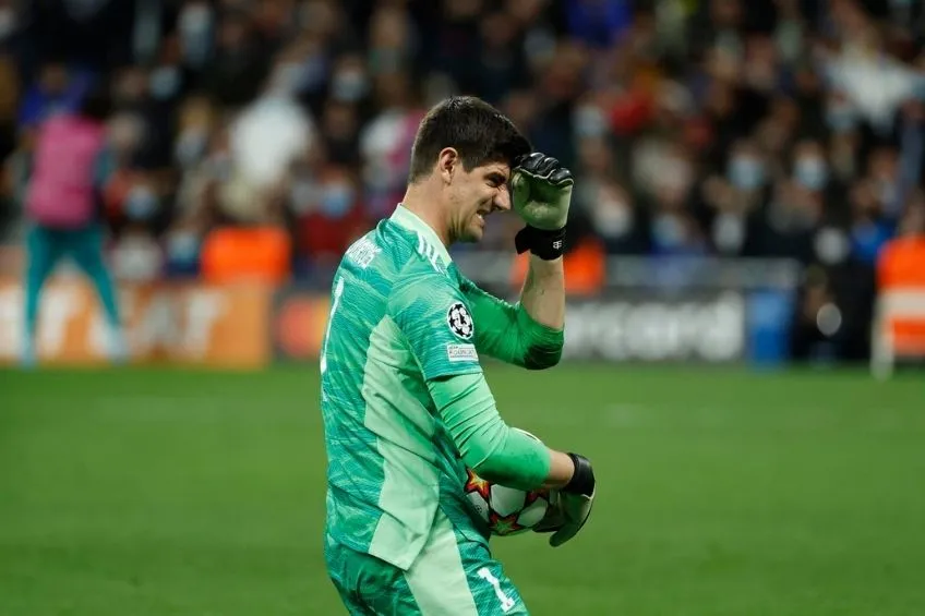 Thibaut Courtois durante un partido del Real Madrid