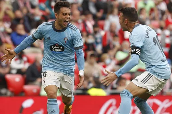 EFE Fran Beltrán celebra gol con el Celta de Vigo