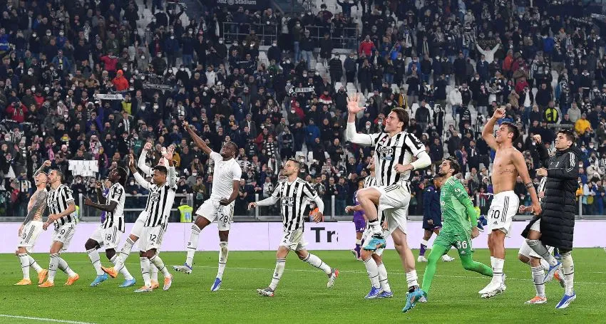 EFE Futbolistas de la Juventus festejando su pase a la Final de la Copa de Italia