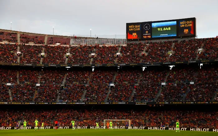 El Camp Nou ante 91 mil 648 espectadores