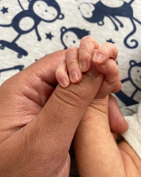 Octavio Valdez con su hijo