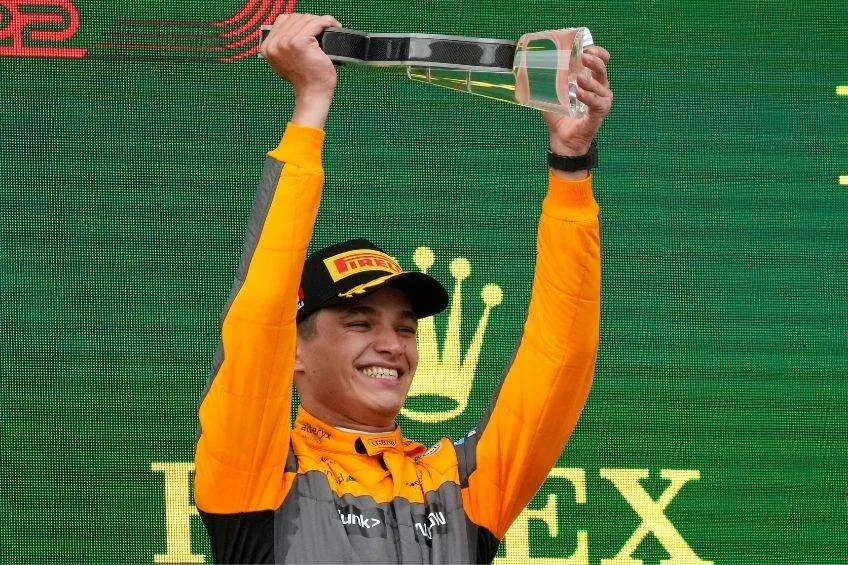 Lando Norris tras subir al podio