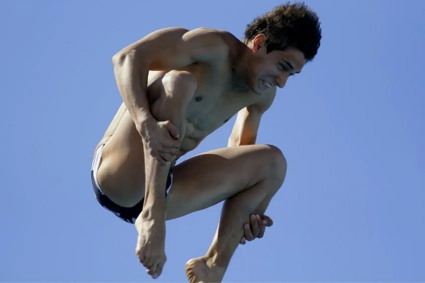 IMAGO7 Diego Balleza en una competencia de clavados