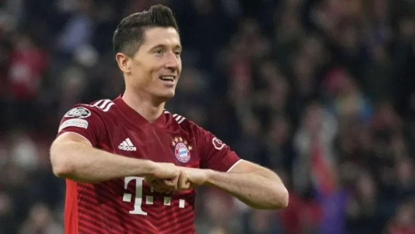 Lewandowski en un partido del Bayern