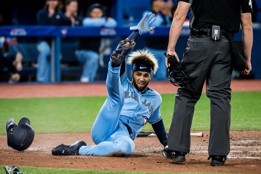 AP Gurriel Jr. en un juego de los Blue Jays
