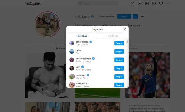 Cristiano Ronaldo sigue a Checo Pérez en Instagram
