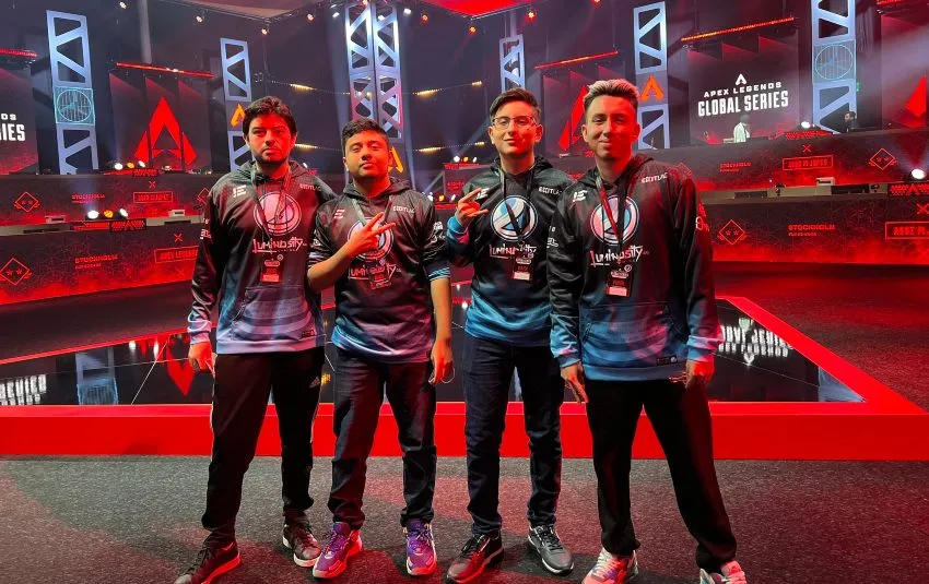 Integrantes de Luminosity en el ALGS Playoffs de Apex Legends