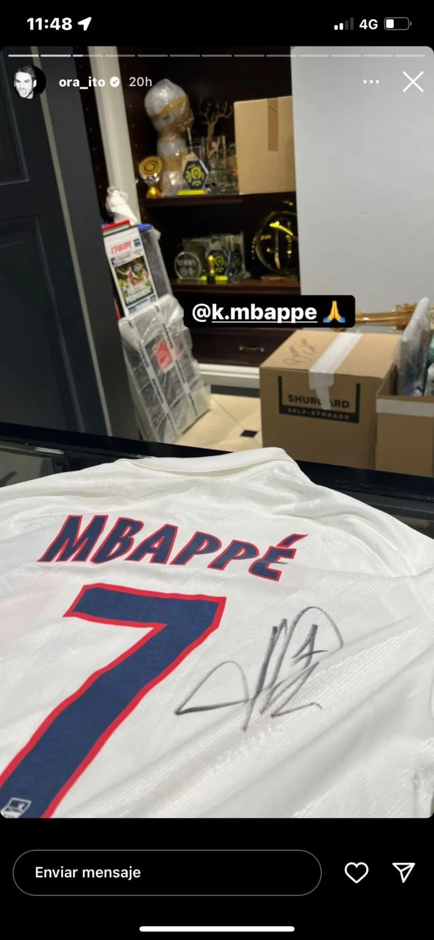 INSTAGRAM: @ora_ito Historia del amigo de Mbappé