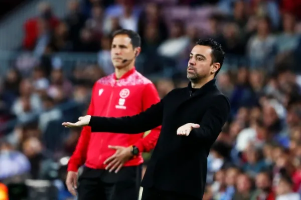 El entrenador del Barcelona, ​​Xavi Hernández durante un partido