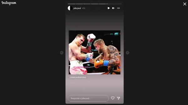 INSTAGRAM @jakepaul 'Historia' en el perfil de Instagram de Jake Paul