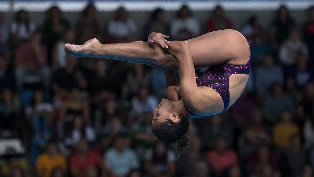 Paola Espinosa participando en los Juegos Panamericanos Lima 2019