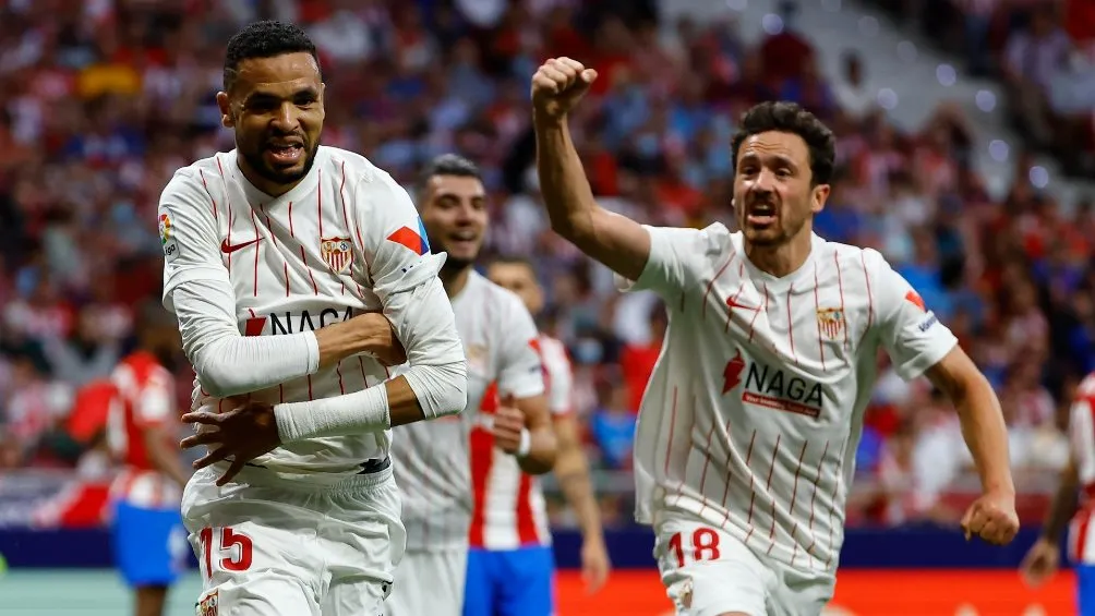 Youssef En-Nesyri celebrando anotación con el Sevilla