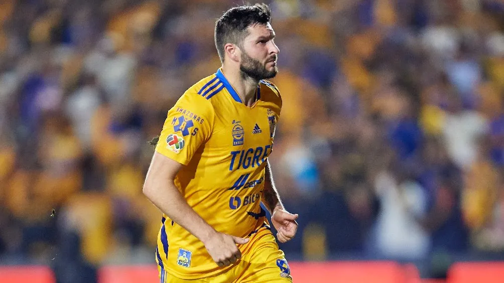 Gignac celebrando gol ante Atlas en la Semifinal del Clausura 2022