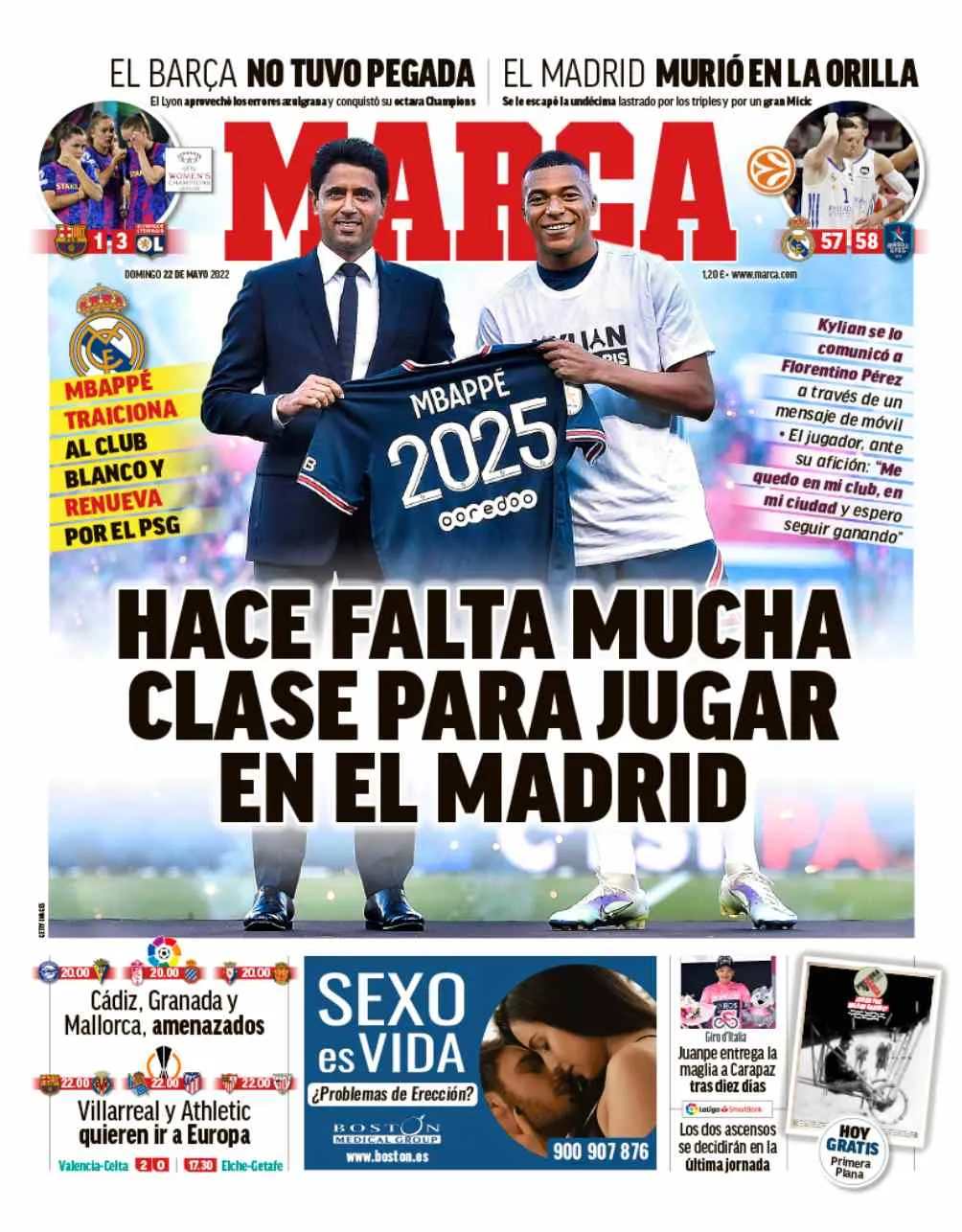 Diario MARCA El diario MARCA mostró una postura muy clara
