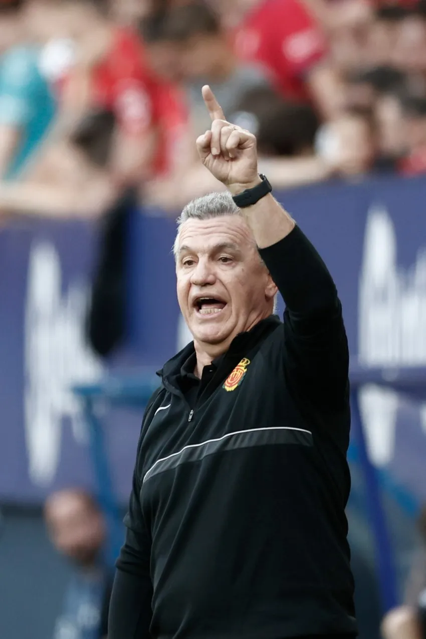 Vasco Aguirre en un partido de Mallorca